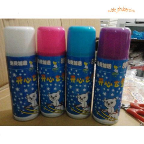 Bình Xịt Tuyết Tan Sắc Màu 250ml - Sáng Tạo Không Gian Tiệc Tùng, Lễ Hội, Giáng Sinh Vui Vẻ và Đầy Màu Sắc!
