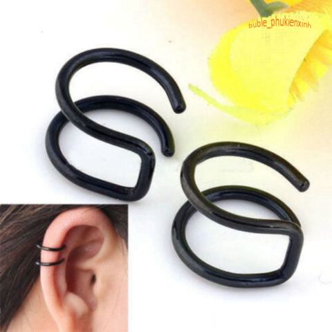 Bộ Khuyên Tai Nam Châm Không Cần Xỏ Màu Bạc Hợp Kim Thời Trang - Phụ Kiện Độc Đáo Cho Phái Mạnh Variou Z7YX