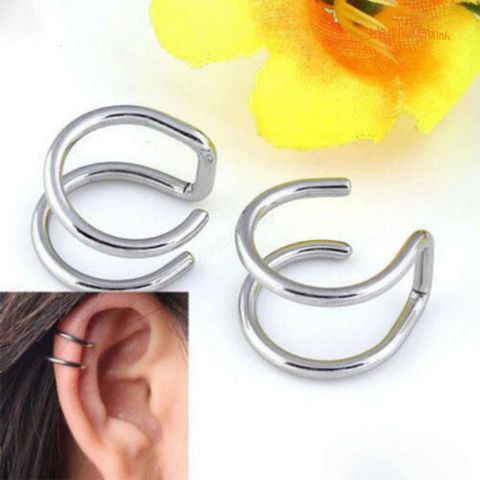 Bộ Khuyên Tai Nam Châm Không Cần Xỏ Màu Bạc Hợp Kim Thời Trang - Phụ Kiện Độc Đáo Cho Phái Mạnh Variou Z7YX