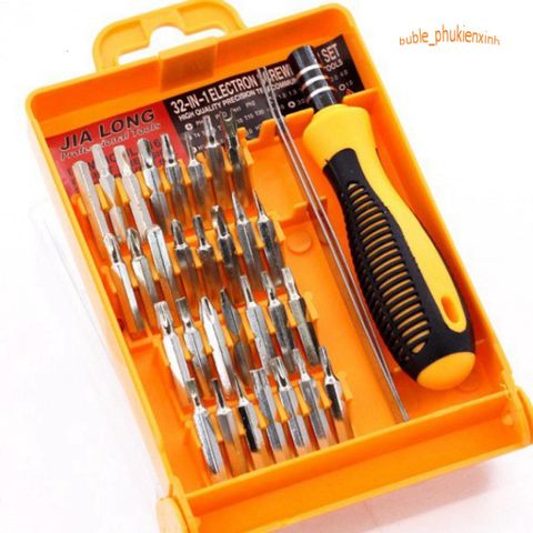 Bộ Tô Vít Đa Năng 32 Món - Bộ Công Cụ 32 in 1 Thép Không Gỉ, Tiện Dụng Cho Sửa Chữa Gia Đình, Có Kẹp Linh Kiện