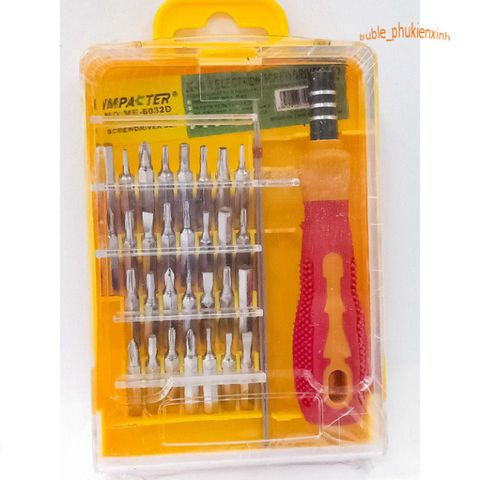 Bộ Tô Vít Đa Năng 32 Món - Bộ Công Cụ 32 in 1 Thép Không Gỉ, Tiện Dụng Cho Sửa Chữa Gia Đình, Có Kẹp Linh Kiện