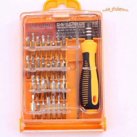 Bộ Tô Vít Đa Năng 32 Món - Bộ Công Cụ 32 in 1 Thép Không Gỉ, Tiện Dụng Cho Sửa Chữa Gia Đình, Có Kẹp Linh Kiện