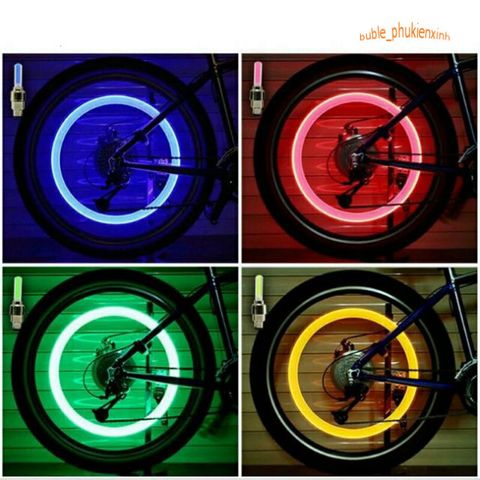 Đèn LED Gắn Van Xe Đạp, Xe Máy, Ô Tô - Van Phát Sáng 5 Bóng Nhiều Màu Sắc, Đồ Chơi Độc Đáo Cho Xe Cộ