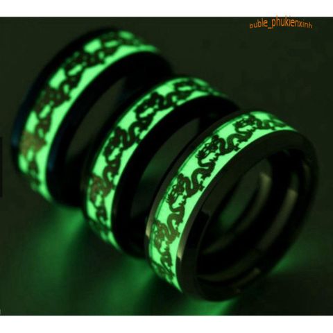 Nhẫn Titan Dạ Quang Phát Sáng Trong Bóng Tối - Trang Sức Nam Hàng Đầu Thời Trang Hiện Đại, Mẫu Giao Ngẫu Nhiên