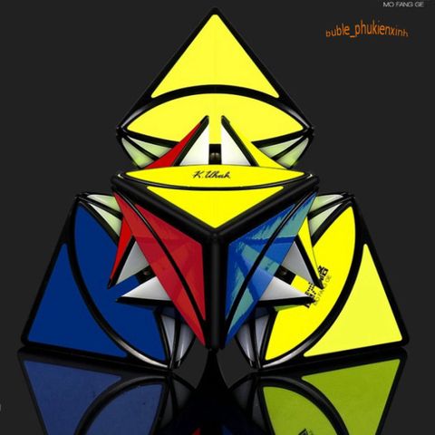 Rubik Tam Giác Pyraminx YJ Petal - Đồ Chơi Trí Tuệ Không Dán Màu Sắc, Phát Triển Tư Duy Cho Trẻ Em