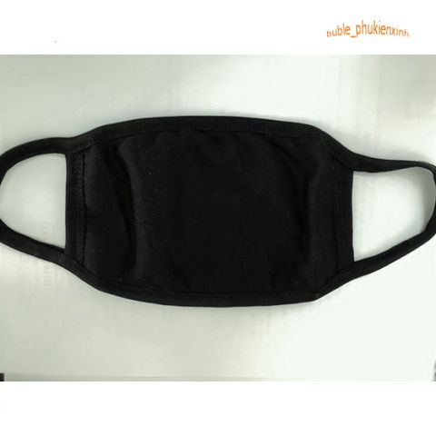 Khẩu Trang Vải Đen Trơn Hàn Quốc - Khẩu Trang Basic Thoáng Khí Chống Bụi, Tiết Kiệm và Thời Trang Cho Mọi Nhu Cầu