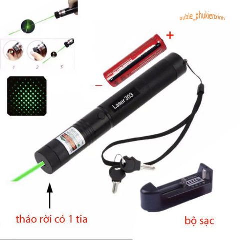 Đèn Laser Công Suất Cao 1000mw - Đèn Laze 303 Chống Nước và Chống Sốc - Chiếu Sáng Màu Xanh và Đỏ - Thiết Bị Tiện Ích Du Lịch và Thuyết Trình