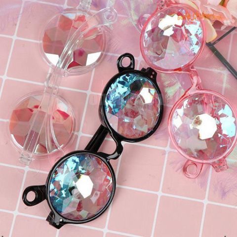 Kính Mát Vạn Hoa Tròn Thời Trang Unisex - Phong Cách Năng Động, Chất Liệu Nhựa Cao Cấp, Màu Đen, Hồng, Trong Suốt 543010