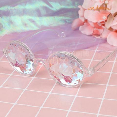Kính Mát Vạn Hoa Tròn Thời Trang Unisex - Phong Cách Năng Động, Chất Liệu Nhựa Cao Cấp, Màu Đen, Hồng, Trong Suốt 543010