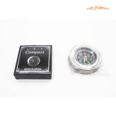 La bàn mini phong thủy đa năng - Chỉ phương hướng, lý tưởng cho phượt thủ và du lịch, chất liệu kim loại bền đẹp, đường kính 75mm.
