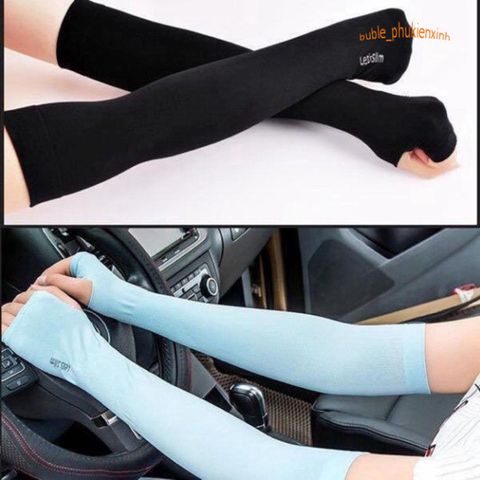 Găng tay chống nắng Let's Slim xỏ ngón - Bảo vệ UV, giữ ẩm, thoáng mát cho nam nữ khi chơi thể thao ngoài trời