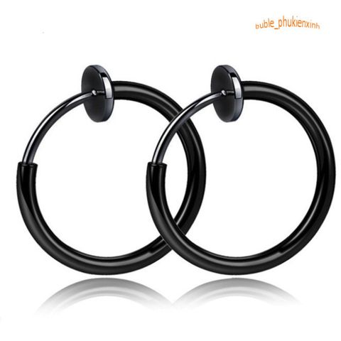 Khuyên Tai Nam Kẹp Tròn Titan Thời Trang - Bông Tai Không Cần Xỏ Lỗ Phong Cách Idol Hàn Quốc - Trang Sức Nam Unisex
