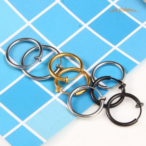 Khuyên Tai Nam Kẹp Tròn Titan Thời Trang - Bông Tai Không Cần Xỏ Lỗ Phong Cách Idol Hàn Quốc - Trang Sức Nam Unisex