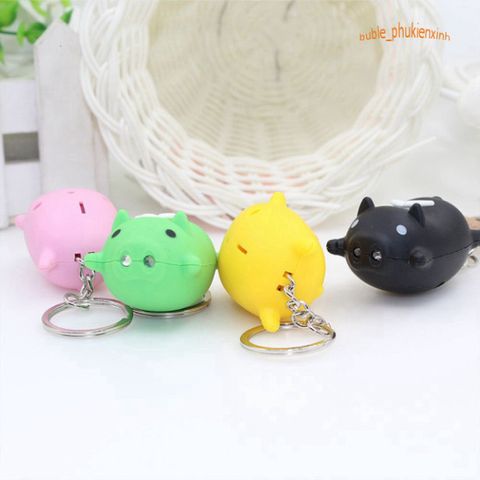 Móc Khóa Heo Thiên Thần Phát Sáng LED – Móc Khóa Dễ Thương Có Âm Thanh và Đèn, Quà Tặng Độc Đáo Cho Fan Hâm Mộ