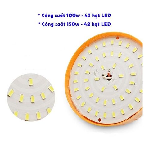 Bóng Đèn LED Tích Điện Đa Năng 100W-150W, Có Móc Treo USB, 3 Chế Độ Sáng, Thời Gian Sử Dụng 4-8 Giờ - Tiện Ích Khi Mất Điện, Dã Ngoại