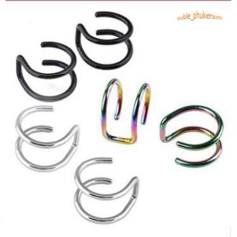 Khuyên Tai Chữ U Không Cần Xỏ Lỗ Thời Trang Hàn Quốc Cho Nam Nữ - Thiết Kế Đẹp và Tiện Lợi, Chất Liệu Thép Không Gỉ