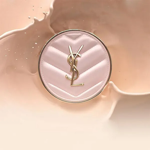 Bộ Trang Điểm Cao Cấp Yves Saint Laurent YSL: Phấn Nước Cushion Tone B10 & Son The Slim 1936 Firey Era Màu Đỏ Cam Gạch Chính Hãng