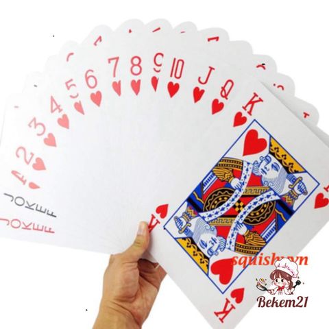 Bộ Bài Tây Khổng Lồ A4 - Bài Poker Kích Thước Lớn Đầy Ấn Tượng, Thích Hợp Biểu Diễn và Giảng Dạy