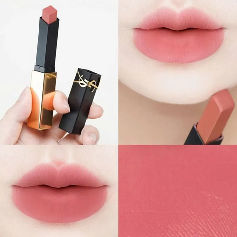 Set Phấn Nước Và Son Môi Yves Saint Laurent YSL Le Cushion - The Slim 1977 Pink Voyage Màu Hồng Đào Chính Hãng, Trang Điểm Cao Cấp