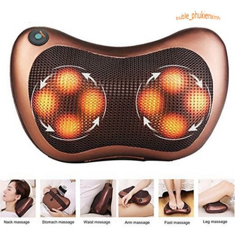 Gối Massage Hồng Ngoại Đa Chức Năng 8 Bi - Giảm Đau Cổ, Vai, Gáy Hiệu Quả, Hỗ Trợ Điều Trị, Bảo Hành 36 Tháng