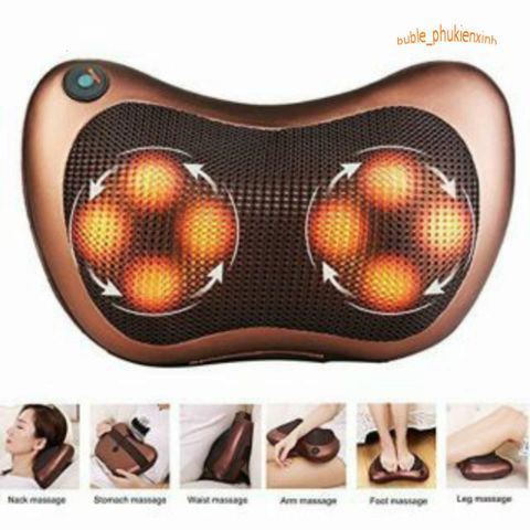 Gối Massage Hồng Ngoại Đa Chức Năng 8 Bi - Giảm Đau Cổ, Vai, Gáy Hiệu Quả, Hỗ Trợ Điều Trị, Bảo Hành 36 Tháng