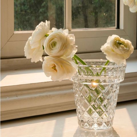 Lọ hoa pha lê Diamond Classic 17cm Crystal Bohemia - Trang trí bàn tiệc tinh tế, món quà hoàn hảo cho người thân và bạn bè