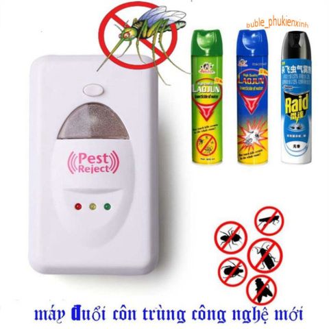 Máy Đuổi Côn Trùng Pest Reject - An Toàn, Không Độc Hại, Sử Dụng Sóng Siêu Âm, Hiệu Quả Đuổi Muỗi, Chuột, Gián Trong Nhà.