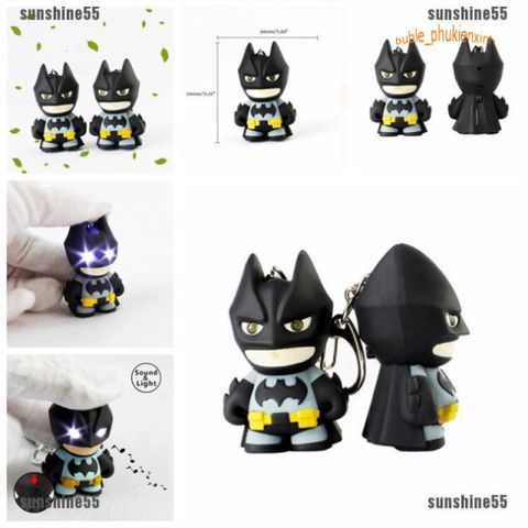 Móc Khóa Batman Người Dơi LED Phát Âm Thanh - Phụ Kiện Thời Trang Siêu Anh Hùng Độc Đáo và Cá Tính