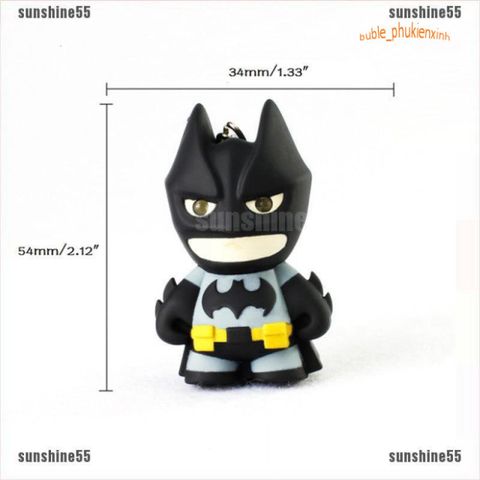 Móc Khóa Batman Người Dơi LED Phát Âm Thanh - Phụ Kiện Thời Trang Siêu Anh Hùng Độc Đáo và Cá Tính