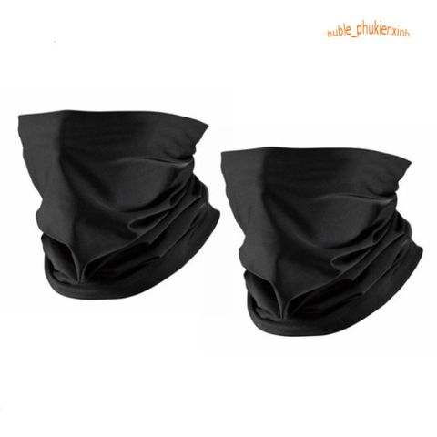 Khăn Bịt Mặt Đa Năng Chống Nắng & Bụi - Khăn Phượt Đen Trơn Tiện Lợi, Co Giãn Tốt, Dễ Sử Dụng cho Nam Nữ
