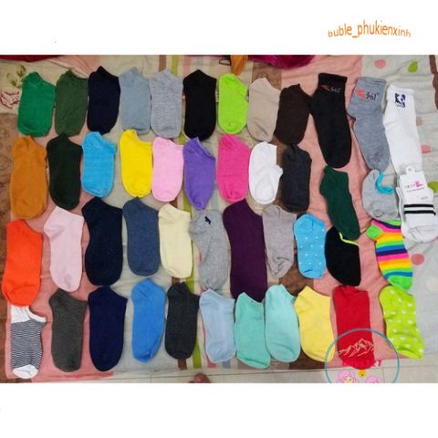 Tất Trơn Cổ Ngắn Unisex Màu Trắng Đen - Vớ Thể Thao Thời Trang Cho Nam Nữ, Độ Bền Cao, Thoáng Khí, Dùng Mọi Dịp