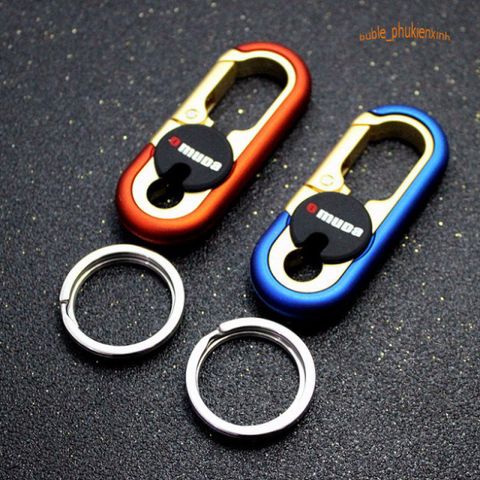 Móc Khóa Cao Cấp OMUDA 3754 - Chất Liệu Inox Bền Bỉ và Sang Trọng, Móc Xe Ô Tô và Xe Máy, Màu Cam và Xanh Kích Thước 6.5x3cm