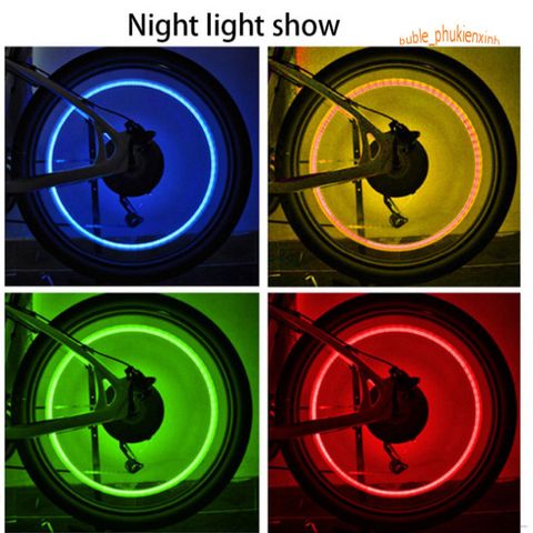 Van Bánh Xe Đạp/Mô Tô Hình Đầu Lâu Phát Sáng LED - Phụ Kiện Xe Đẹp Mắt, Tăng Cường An Toàn và Phong Cách Cho Người Yêu Thích Mạo Hiểm