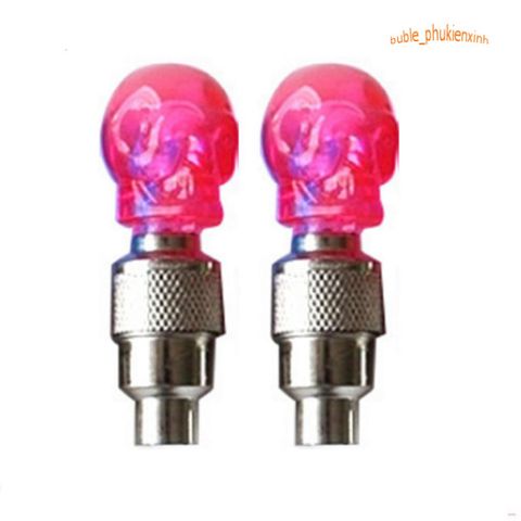 Van Bánh Xe Đạp/Mô Tô Hình Đầu Lâu Phát Sáng LED - Phụ Kiện Xe Đẹp Mắt, Tăng Cường An Toàn và Phong Cách Cho Người Yêu Thích Mạo Hiểm