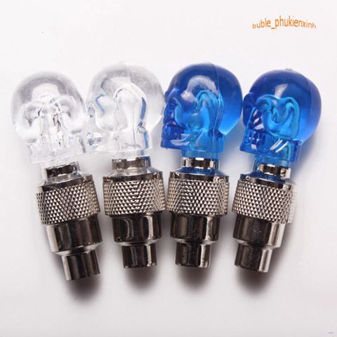 Van Bánh Xe Đạp/Mô Tô Hình Đầu Lâu Phát Sáng LED - Phụ Kiện Xe Đẹp Mắt, Tăng Cường An Toàn và Phong Cách Cho Người Yêu Thích Mạo Hiểm