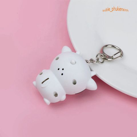 Móc Khóa Phát Sáng LED Hình Bò Sữa Ngộ Nghĩnh - Đèn Pin Âm Thanh Dễ Thương - Phụ Kiện Thời Trang Cho Fan Thú Vật