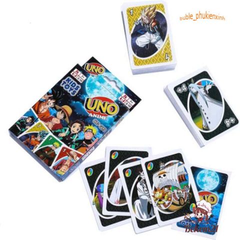Bộ Thẻ Bài UNO Anime Mới: One Piece, Naruto, Dragon Ball, Demon Slayer - Trò Chơi Giải Trí Đầy Thú Vị Cho Trẻ Em
