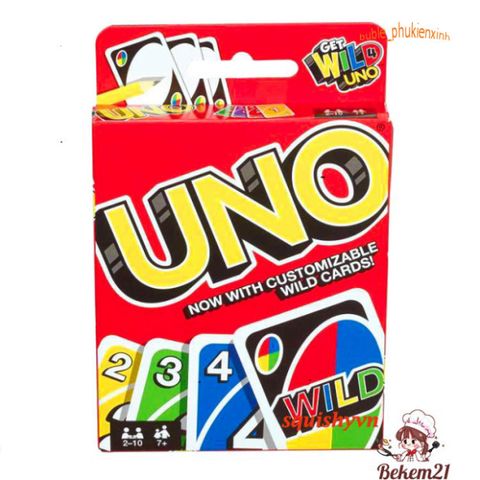 Bộ thẻ bài Uno - Trò chơi Card Game Vui Nhộn Cho Buổi Tiệc, Giải Trí Tối Thông Minh Tối Đa 10 Người Chơi