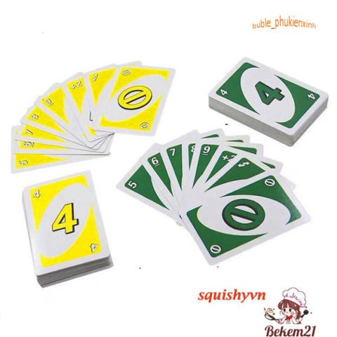 Bộ thẻ bài Uno - Trò chơi Card Game Vui Nhộn Cho Buổi Tiệc, Giải Trí Tối Thông Minh Tối Đa 10 Người Chơi