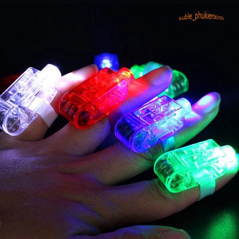 Nhẫn LED Phát Sáng Độc Đáo - Ngón Tay Ánh Sáng Laser Rực Rỡ Chơi Đêm, Đồ Chơi Tiệc Tùng, Thú Vị Cho Sinh Nhật và Các Buổi Hòa Nhạc