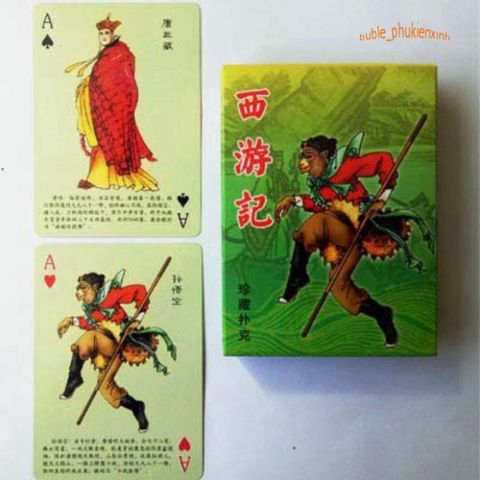 Bộ Bài Tây Du Ký Hộp Đựng - Bộ Poker Tôn Ngộ Không 54 Lá Anime Manga Độc Đáo, Dễ Thương, Quân Bài In 2 Mặt