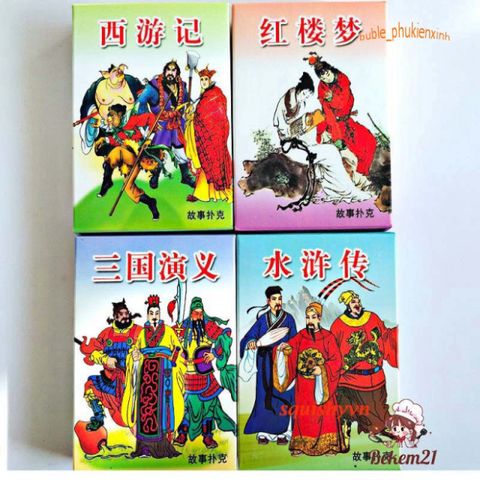 Bộ Bài Tây Du Ký Hộp Đựng - Bộ Poker Tôn Ngộ Không 54 Lá Anime Manga Độc Đáo, Dễ Thương, Quân Bài In 2 Mặt