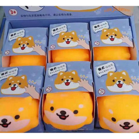 Đồ Chơi Squishy Hình Chú Chó Shiba Inu Dễ Thương - Bộ 3 Màu Giúp Giảm Căng Thẳng và Thư Giãn Cho Trẻ Em