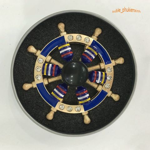 Con Quay Spinner Kim Loại 8 Cánh 2 Tầng - 6 Viên Bi Đỏ, Quay êm, Giải Tỏa Stress - Đồ Chơi Trẻ Em Chất Lượng Cao