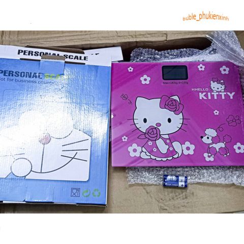 Cân Điện Tử Hình Mèo Kitty và Cừu - Cân Sức Khỏe Tối Đa 180KG, Bảo Hành 1 Năm, Đáng Yêu cho Gia Đình