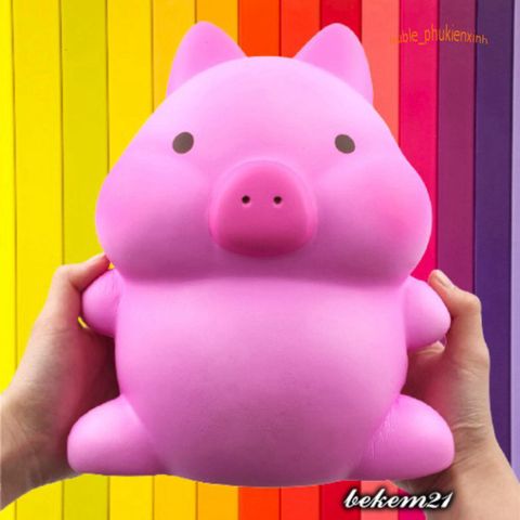 Squishy Heo Hồng Khổng Lồ - Đồ Chơi Dễ Thương 30-40cm Mẫu Màu Hương Vị Trái Cây - Chất Liệu Mềm Mại, Đổi Trả 15 Ngày