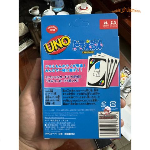 Bộ Trò Chơi Thẻ Bài UNO Doraemon - 112 Thẻ Bài Cao Cấp Chất Lượng, Hấp Dẫn và Thử Thách Bạn Bè - Quà Tặng Hoàn Hảo Cho Fan Manga Anime