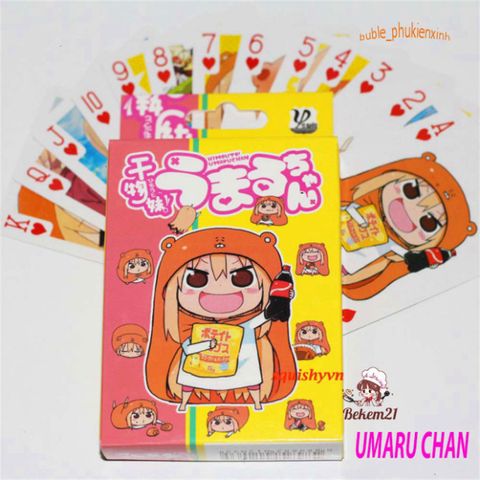 Bộ Bài Poker UMARU - Himouto! Umaru-Chan Dễ Thương, 54 Lá Bài Vui Nhộn Cho Học Sinh, Quà Tặng Fan Anime