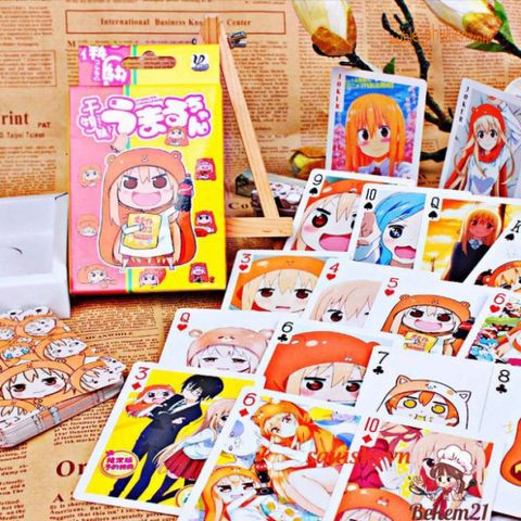 Bộ Bài Poker UMARU - Himouto! Umaru-Chan Dễ Thương, 54 Lá Bài Vui Nhộn Cho Học Sinh, Quà Tặng Fan Anime