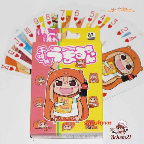 Bộ Bài Poker UMARU - Himouto! Umaru-Chan Dễ Thương, 54 Lá Bài Vui Nhộn Cho Học Sinh, Quà Tặng Fan Anime